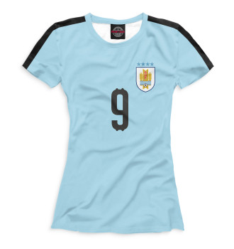 Женская Футболка Сборная Уругвая – Суарез