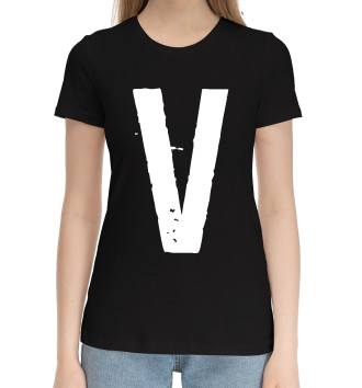 Женская Хлопковая футболка V - СИЛА В ПРАВДЕ