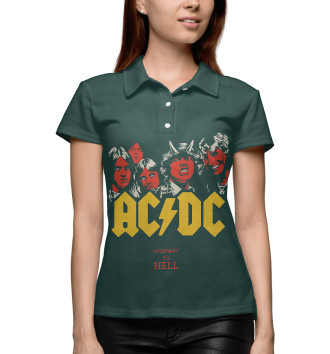 Женское Поло AC/DC Highway to Hell