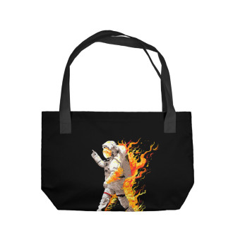 Пляжная сумка Астронавт в огне