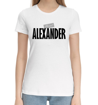 Женская Хлопковая футболка Александр