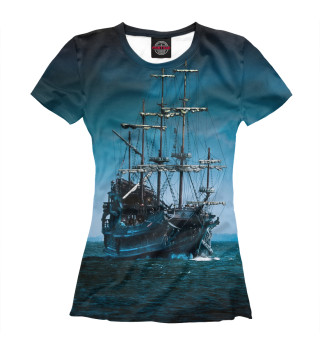 Женская футболка Военный парусный корабль