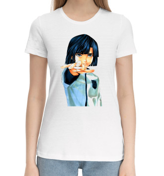 Женская Хлопковая футболка Аниме