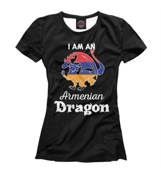 Футболка для девочек Я армянский дракон