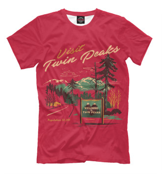 Мужская Футболка Visit Twin Peaks