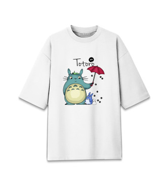 Женская Хлопковая футболка оверсайз Totoro