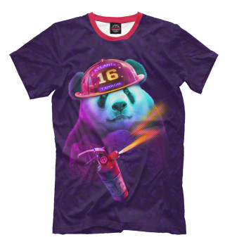 Мужская Футболка Panda Fireman