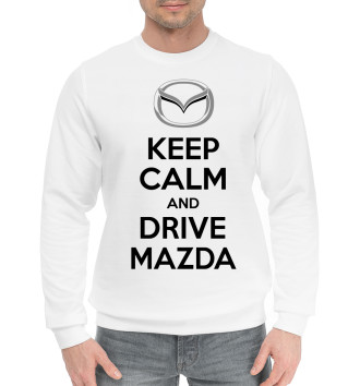 Мужской Хлопковый свитшот Будь спок и води Mazda