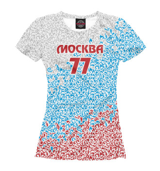 Женская Футболка Москва - регион 77
