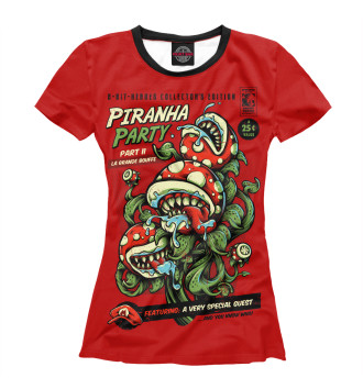 Женская Футболка Piranha Party