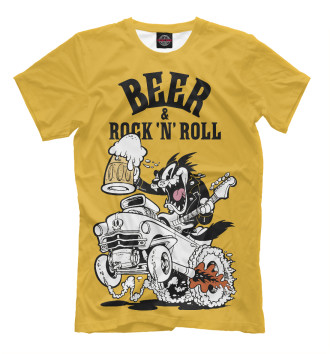 Мужская Футболка Beer & Rock n Roll