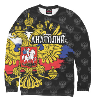 Свитшот для девочек Анатолий (герб России)