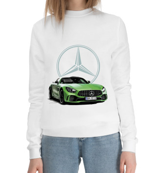 Женский Хлопковый свитшот Mercedes V8 Biturbo