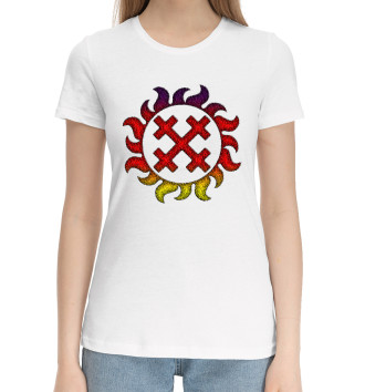 Женская Хлопковая футболка Символ Богини Мары