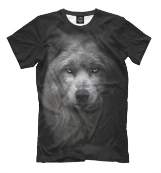 Мужская футболка Выразительный взгляд волка