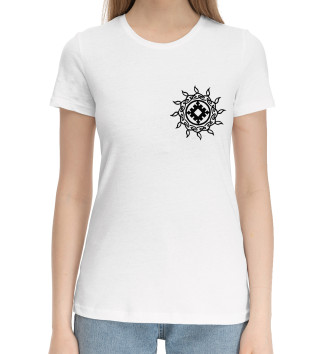 Женская Хлопковая футболка Символ Репейник счастья