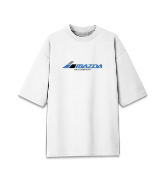 Женская Хлопковая футболка оверсайз Mazda motorsport
