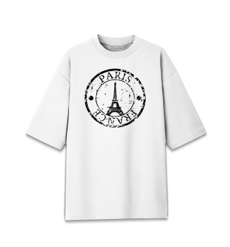 Мужская Хлопковая футболка оверсайз Paris, France