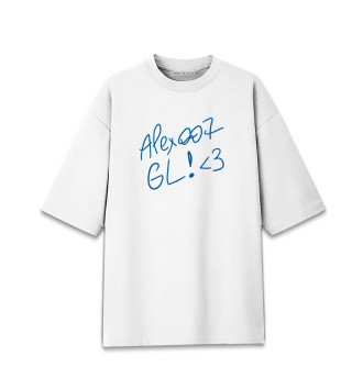 Хлопковая футболка оверсайз для девочек ALEX007: GL