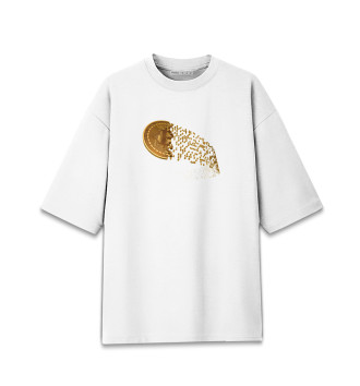 Женская Хлопковая футболка оверсайз Bitcoin