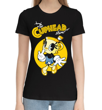 Женская Хлопковая футболка The Cuphead show! Chalice