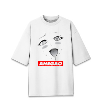 Мужская Хлопковая футболка оверсайз Ahegao