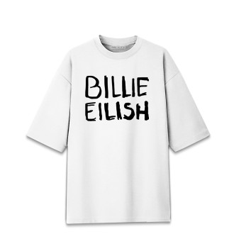 Мужская Хлопковая футболка оверсайз Billie Eilish