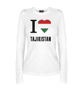 Женский Лонгслив I love Tajikistan