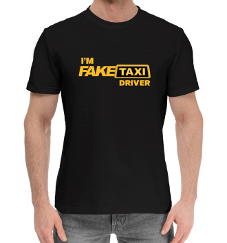 Мужская Хлопковая футболка Fake taxi