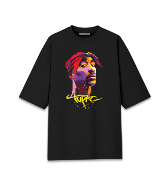 Мужская Хлопковая футболка оверсайз Tupac