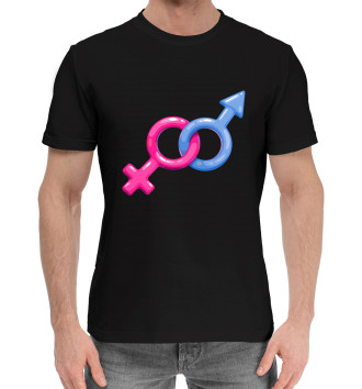 Мужская Хлопковая футболка Женское и мужское