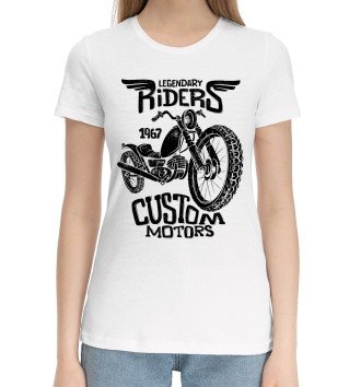 Женская Хлопковая футболка Riders