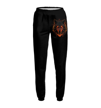 Женские Спортивные штаны Грозный огненный волк