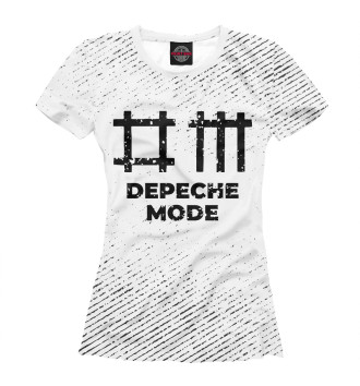 Футболка для девочек Depeche Mode гранж светлый