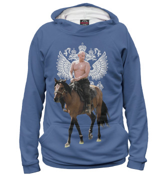 Худи для девочек Путин на лошади