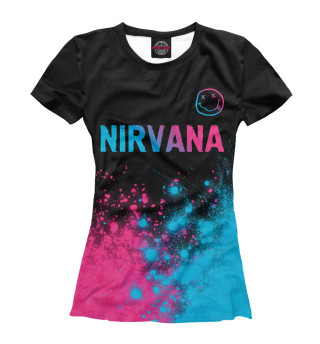 Женская футболка Nirvana Neon Gradient