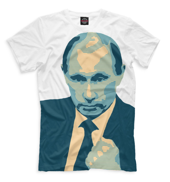 Мужская Футболка Путин, артикул: PUT-107658-fut-2
