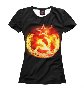 Футболка для девочек Огненный СССР