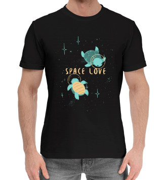 Мужская Хлопковая футболка Space love