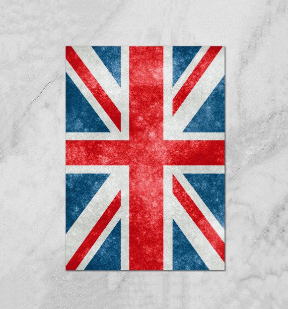Плакат с изображением Великобритания цвета Белый