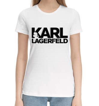 Женская Хлопковая футболка Karl Lagerfeld