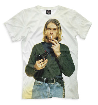 Мужская Футболка Kurt Cobain