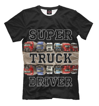 Мужская Футболка Super Truck Driver