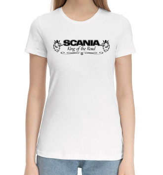 Женская Хлопковая футболка Scania