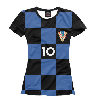 Женская Футболка Сборная Хорватии-Модрич 10