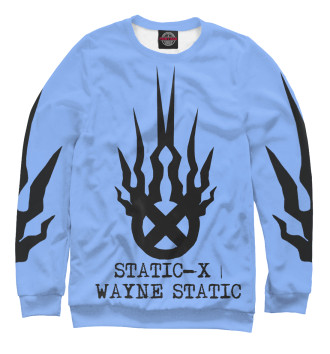 Мужской Свитшот Static-X | Wayne Static Blue