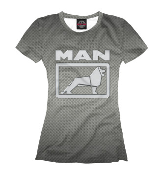 Женская Футболка MAN (рифленая сталь)