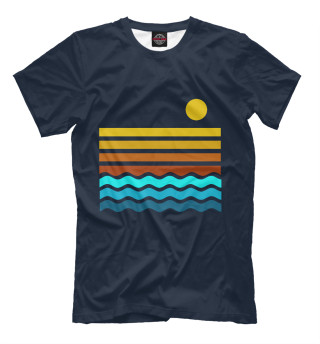 Мужская футболка Закат на море