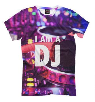Мужская Футболка I am a DJ