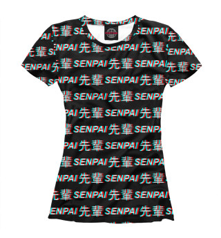 Женская футболка Senpai glitch